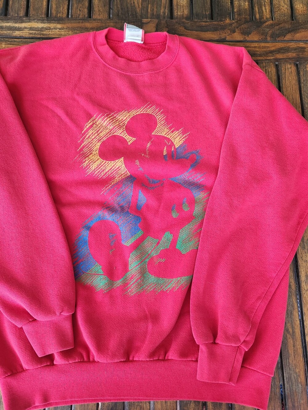 Vintage Disney Designs Mickey Mouse Scribble  Silhouette Crewneck Size L/XL